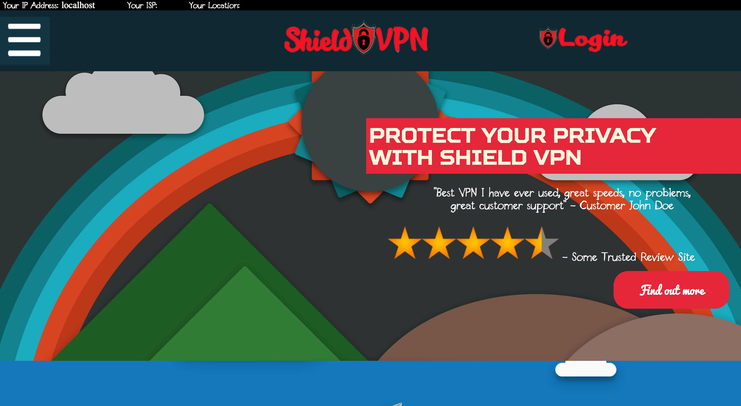 Shield_VPN homepage